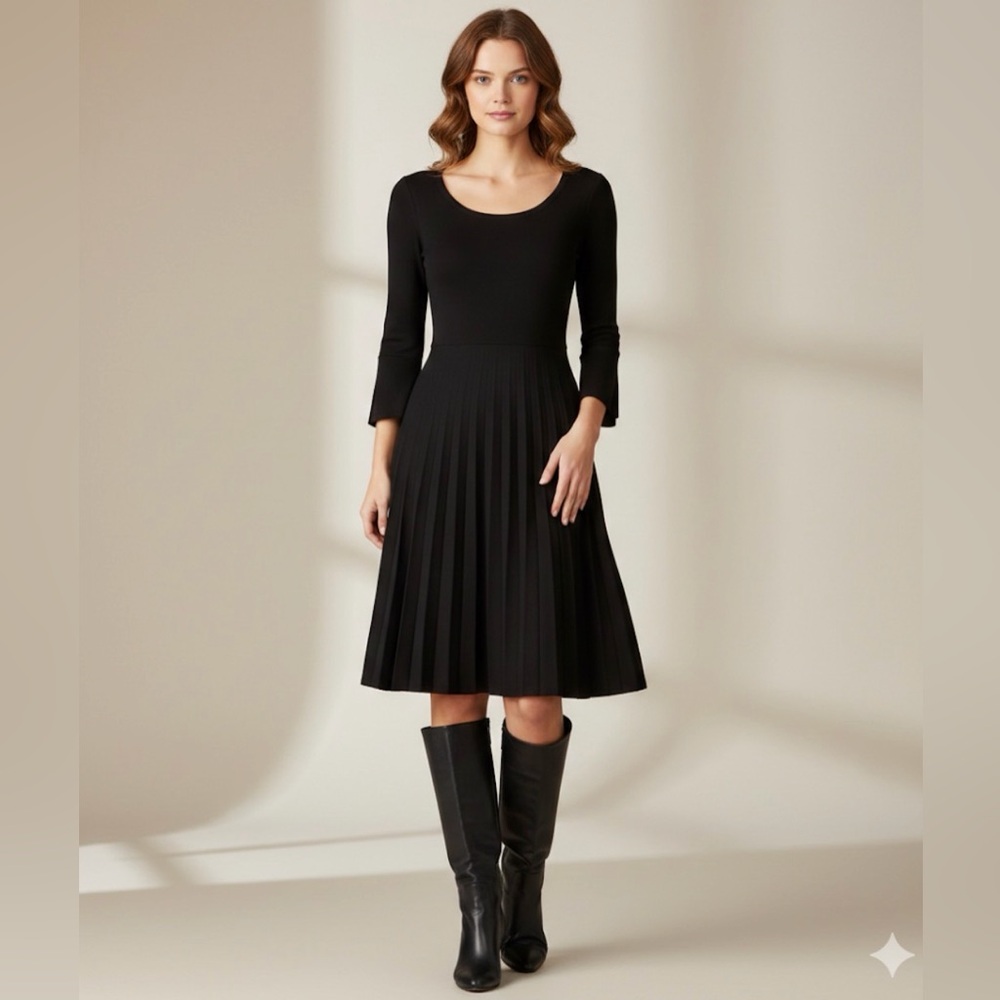 Calvin Klein Black Sweater Long Sleeve Dress